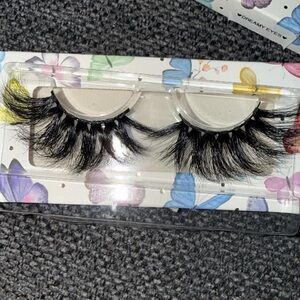 Black Dramatic Faux Mink False Eyelashes - Unbranded